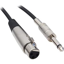 Fimer 2899 Hazır 5 Metre Mikrofon Ara Kablosu (6.3mm Gitar Erkek - Ca No N Xlr Dişi) (2899 Gümüş)