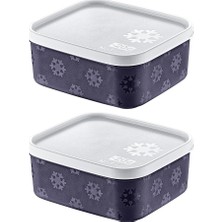 Fimer 2'li Set No Frost Saklama Kabı Lacivert 700 ml
