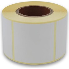 Fimer Termal Etiket 50MM x 50MM Ruloda 500 Adet 40MM Kuka Çapında Direk Termal Transfer Etiketi