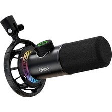 Fimer USB Oyun Mikrofonu, Pc Için Rgb Dinamik Mikrofonlar, Sessiz Düğmeli, Tak ve Çalıştır Kardioid Mikrofon, 16BIT/48KHZ ve 3,5 mm Kulaklık Jakı, Podcast, Akış Için - K658