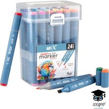 Fimer Sketch Marker Çift Taraflı Çizim Kalem Seti Art-X Rich Yüksek Kalite Kalıcı Mürekkep Iade Garantili,syfartxset-24