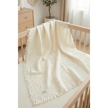 Fimer Bebek Muslin Pıke 85X100 cm EKRU%100 Pamuklu