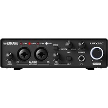 Fimer 32-BIT/192KHZ Destekli 2 Inç/2 Çıkışlı, Usb-C Ses/mıdı Arayüzü, 2 Birleşik Giriş, Dsp Destekli Karıştırma/efektler, Steinberg Software Suite, Siyah URX22C