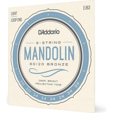 Fimer Mandolin Için EJ62 D`addario Tel Seti (80/20 Bronz, Light, 10-34)