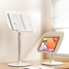 Fimer Ayarlanabilir Ahşap Kitap Okuma Standı 30–55 cm – Metal Ayaklı Ergonomik Notebook ve Tablet Standı – Çok Amaçlı Laptop Yükseltici Çizim ve Ders Çalışma Sehpası, R30, Krem