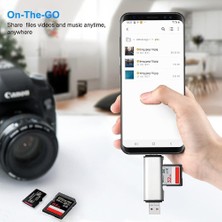 Aydogan's ADS-103 Macbook Uyumlu Type-C To USB 3.0 Flash Otg Veri Aktarım Sd Tf Tak Çalıştır Kart Okuyucu Çevirici Hub Adaptör