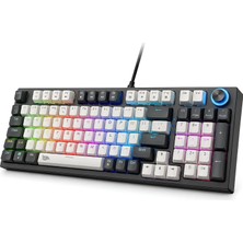 Aydogan's Kablolu Rgb Mekanik Oyuncu Klavyesi, Türkçe Q, Blue Switch Kb-12