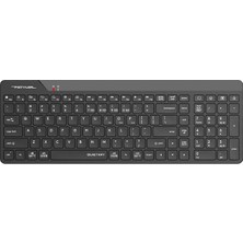 Fimer Tech FBK23 As Bluetooth+2.4ghz Kablosuz Q Türkçe Fn-Multimedya Sessiz Ultra Ince Özellikli Emoji Tuşlu ve Uyku Engelle Modlu Siyah Klavye