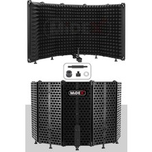 Fimer Pf-43 Mikrofon Ses Yalıtım Izolasyon Paneli 5 Bölümlü Ayaklı (69X26 Cm)