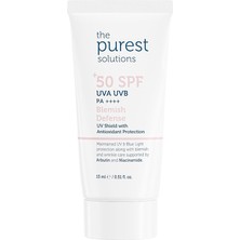 Fimer Purest Solutions Cilt Tonu Eşitleyici ve Leke Karşıtı Blemish Defense Renkli Güneş Koruyucu Krem Spf 50, Seyahat Boy 15 ml