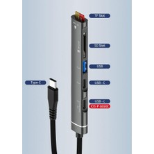 Aydogan's Type-C Uclu iPhone 15 Uyumlu Sd Kart Tf Kart Micro Sd Kart Okuyucu USB 3.0 Girişli Xiaomi Note 10 ve Galaxy S23 Uyumlu Tak Çalıştır ZR562