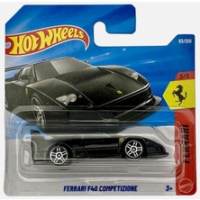 Fimer Wheels Ferrari F40 Competizione - JJJ31 - Ferrari 3/5 - Kısa Kart - Siyah - Ferrari Lisansı - Mattel 2026 (63/250) - 1:64 - Süper Spor Otomobil