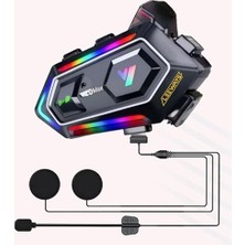 Fimer Max Motorsiklet Intercom Su Geçirmez Kask 2 Kişi Telsiz Bağlantılı Intercom Rgb Intercom