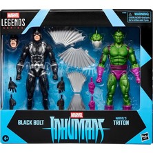 Fimer Marvel Legends Series Inhumans Black Bolt & Marvel’s Triton Ikili Aksiyon Figürü, Fantastic Four Comics