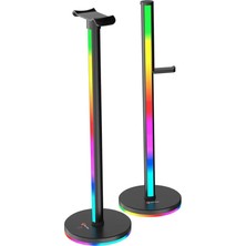 Fimer | BK200 | Siyah | Akıllı Aydınlatmalı Oyuncu Kulaklık Standı | USB Type-C Bağlantı
