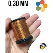 Fimer Market Bakır Çiçek Teli 0,30 mm - Takı Teli - Hobi Teli - 1 Makara - (Ort 50 Metre) 030TEL Kahve