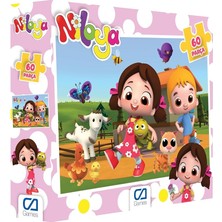 Fimer Games Niloya - Çiftlikte Temalı Lisanslı 60 Parça 34X24CM Çocuk Puzzle Yapboz Serisi