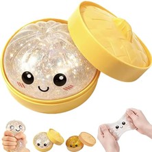 Fimer Buharda Doldurulmuş Topuz Squishy Oyuncak Vapur Kutusu, Yumuşak Yavaş Yükselme Sıkma Stres Giderici Fidget Oyuncak, Simülasyon Char Siu Bao Dekompresyon Hamur Topu Anksiyete Giderme ve