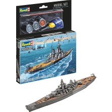 Fimer Set Battleship Uss New Jersey-Revell Model Kit With Basic Accessories