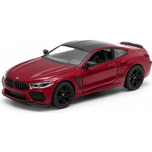 Fimer 1:38 Bmw M8 Competition Coupe Çek Bırak Metal Model Araba, Açılabilir Kapılı Spor Araç KT5425DF, Kırmızı