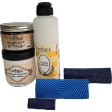 Fimer Eskitme Seti, 250 ml Glaze Medium, Eskitme Kremi Espresso, Rölyef Pasta, Doku Seti