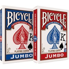 Fimer Rider Back Intl. Jumbo Endeks Oyun Kartları, Ikili Paket, Kırmızı & Mavi