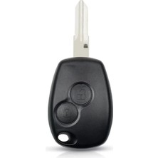 Fimer Keys 2 Düğmeli Kumanda Anahtarı Kabı, Siyah, Plastik, Kangoo Clio Trafic Modelleri Için Anahtar Muhafazası