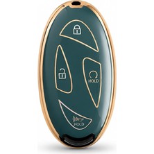 Fimer Keys Nano Anahtar Kılıfı, Tucson, Ioniq ve Kona ile Uyumlu, 5 Butonlu, Gri Altın Renk