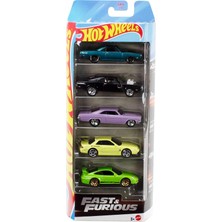 Fimer Wheels 5'li Fast & Furious Araba Seti, Hızlı ve Öfkeli Filmlerindeki Arabalardan Ilham Alan 5 Adet 1:64 Ölçekli Metal Araç, JDR19
