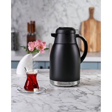 Fimer New Titanium Siyah 2 Litre Çift Katlı Çelik Termos Mandallı