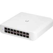 Fimer Unifi Anahtarı (Usw-Lite-16-Poe, 16 Gigabit Ethernet Bağlantı Noktası, 8 Bağlantı Noktası Poe+, Duvara Monte)