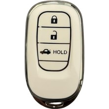 Fimer Keys Honda Yeni Fe1 Civic Crv Hrv Accord Smart Nano Anahtar Kılıfı Beyaz Gümüş Renk