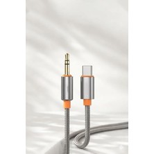 Fimer 3.5mm Aux To Type-C,lighting ile Uyumlu Kablolar (1metre, 2 Metre) (Type-C 1 Metre)