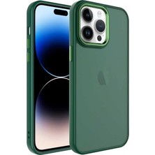 Fimer Apple iPhone 14 Pro ile Uyumlu Kılıf Koyu Yeşil Lactoba Sert Pc Kapak Dayanıklı Darbe Karşıtı Koruyucu Tasarım (Apple iPhone 14 Pro, Koyu Yeşil)
