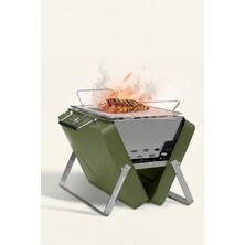 Fimer Kömürlü Katlanabilir Portatif Mangal Bbq, Çelik, Kamp ve Piknik Için