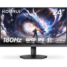 Fimer G2421V 23.8 Inç Monitör, 180Hz Oyun Monitörü, Qhd 2560X1440 Ips, Adaptive-Sync Premium, 2x HDMI 2.0 + Dp 1.4, Vesa 75X75MM, E-Spor Monitörler
