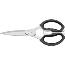 Fimer 23 cm Mutfak Makası, Cromargan® Yüksek Kaliteli Paslanmaz Çelik, Plastik Sap, Şişe Açacaklı ve Konserve Kapağı Kaldırıcılı Çok Amaçlı Makas