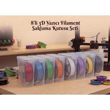 Fimer Yazıcı Filament Saklama Kabı Seti Hava Sızdırmaz Contalı 4.5 Lt 8'li Set MAB-179