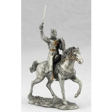 Fimer Serisi – Mitoloji & Tarih Ortaçağ Atlı Savaşçı Biblo 13X10X3 cm – Dekoratif Obje & Hediyelik