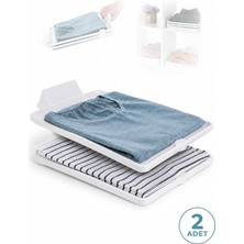 Fimer 2li T-Shirt Düzenleyici Set Tişört Düzenleyici Organizer Dolap Çekmece Raf Içi Dışı Kıyafet Giysi Düzenleme Çok Fonksiyonel Çok Amaçlı