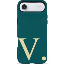 Velvoria iPhone 17 Air Valestra Magsafe Çift Katmanlı Darbe Korumalı Kılıf Petrol Cream V