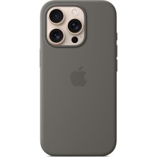 Fimer iPhone 16 Pro Için Magsafe Özellikli Silikon Kılıf - Taş Grisi ​​​​​​​