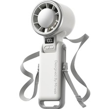 Fimer Airflow Pro Taşınabilir Mini Vantilatör - Buz Etkisi - Katlanabilir Tasarım ve Boyun Askılı - En Düşük Hızda 9 Saat 30 Dakikaya Varan Kullanım Süresi