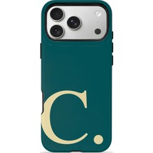 Velvoria iPhone 17 Pro Max Valestra Magsafe Çift Katmanlı Darbe Korumalı Kılıf Petrol Cream C