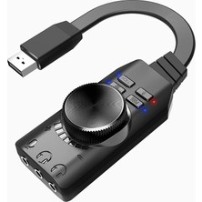 Fimer USB Dsp Ses Kartı | Pubg, Lol Ses Efektleri, Sanal 7.1 Kanal, Mikrofon Mute, 3.5mm Audio+Mic Giriş, Plug And Play, Pc/mac Uyumluluğu, Kolay Kurulum | Gs3 Mark Iı