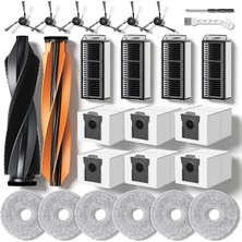 Fimer V50 Ultra Için Yedek Aksesuarlar, Dreame X50 Ultra / L50 Ultra / L40S Ultra / MATRIX10 Için, 2* Ana Rulo Fırçalı, 6* Yan Fırça, 4* Hepa Filtresi, 6* Toz Torbası, 6* Paspas Pedleri