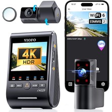 Fimer A329S 3 Kameralı Ön+Arka+Iç 4k+2k+2k Wi-Fi 6 Hdr Starvıs 2 Sensör Gps'li SSD Destekli Araç Kamerası
