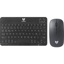 Fimer Km-33 Wireless Bluetooth Kablosuz Klavye Mouse Set Siyah Tablet,laptop, Telefon, Tv Uyumlu