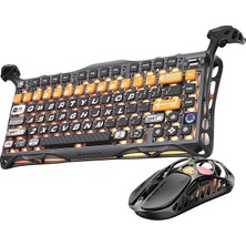 Fimer Mercury K1 Pro+X Kablosuz Rgb Işıklı Mekanik Q Gaming Klavye ve Optik Mouse Seti, Cyberfla