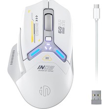 Fimer Kablosuz Oyun Faresi, Gerçek Üç Modlu Bluetooth/tip-C Kablolu/2.4g Kablosuz Fare, Tamamen Programlanabilir, 10000 Dpl, Rgb Arkadan Aydınlatmalı, Dizüstü Pc Mac Için Şarj Edilebilir Kablosuz